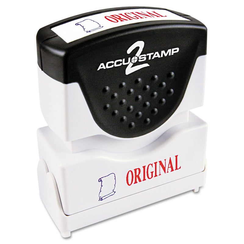 AccuStamp Consolidated Stamp 035540 Accustamp2 Shutter Stamp With Microban Red/blue Original 1-5/8" X 1/2" - Image 1
